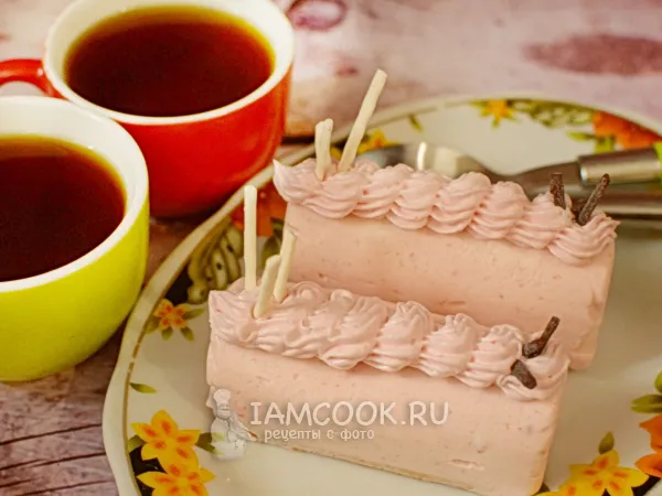 Фото готового блюда: Муссовые пирожные со сгущенкой