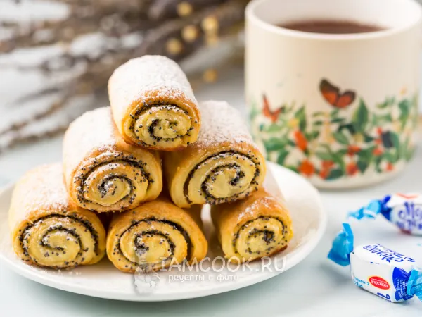 Фото готового блюда: Творожное печенье с маком