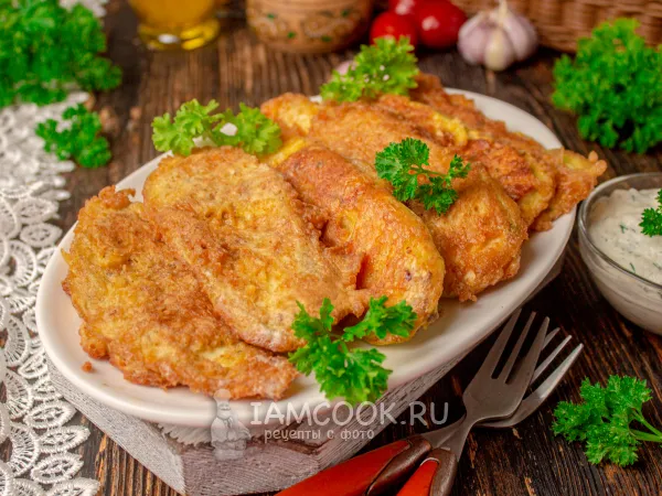 Фото блюда: Отбивные из кабачков с сыром