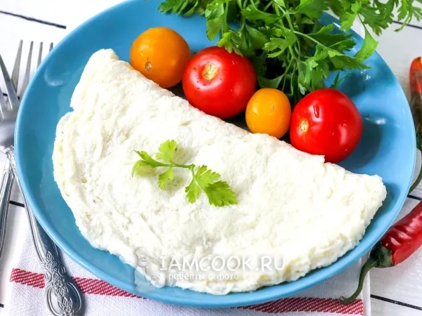 Фото блюда: Белковый омлет на пару в мультиварке