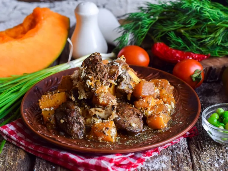 Фото блюда: Тыква с печенью