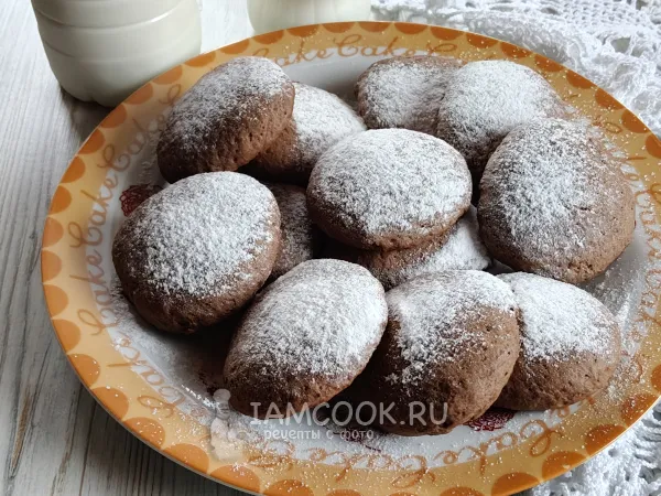 Фото готового блюда: Шоколадное печенье с вареной сгущенкой