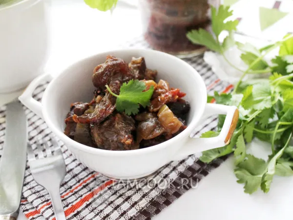 Фото готового блюда: Тушеная говядина в банке в духовке