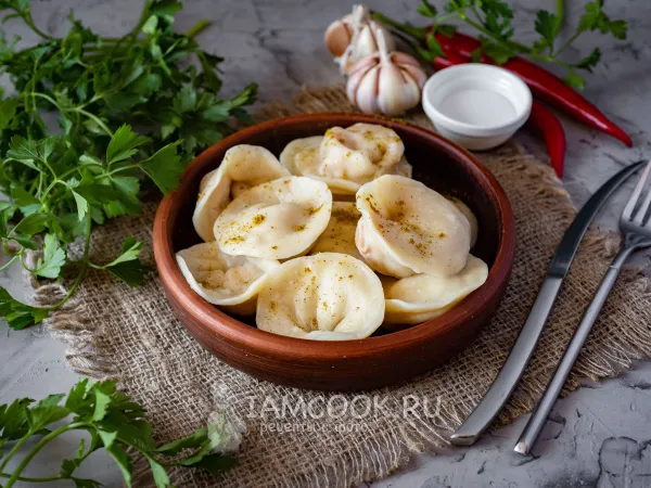 Фото блюда: Веганские пельмени с тыквой