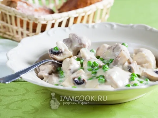 Фото готового блюда: Фрикасе из кролика