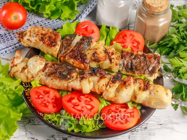 Фото готового блюда: Шашлык из карпа