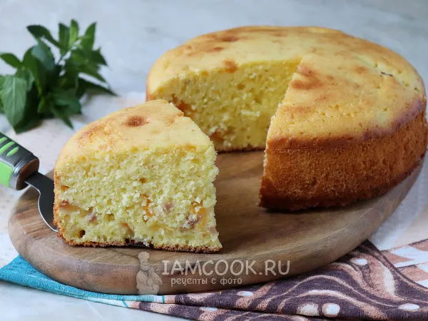 Фото блюда: Манник с персиками