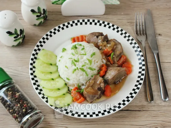 Фото блюда: Тушеный свиной язык