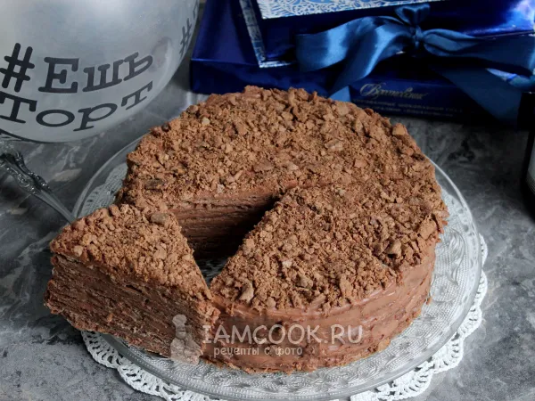 Фото блюда: Шоколадный торт «Наполеон»