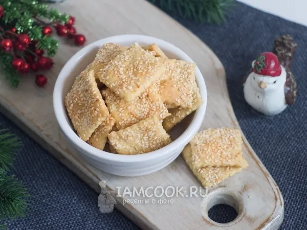 Фото блюда: Крекеры с кунжутом