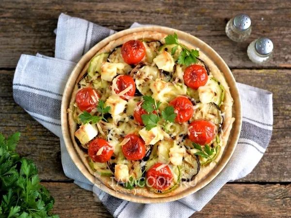 Фото блюда: Легкий тарт с овощами-гриль