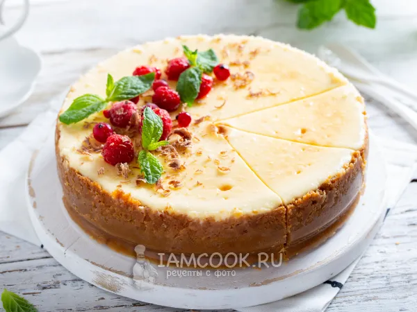 Фото блюда: Чизкейк «Нью-Йорк» с маскарпоне (классический рецепт)