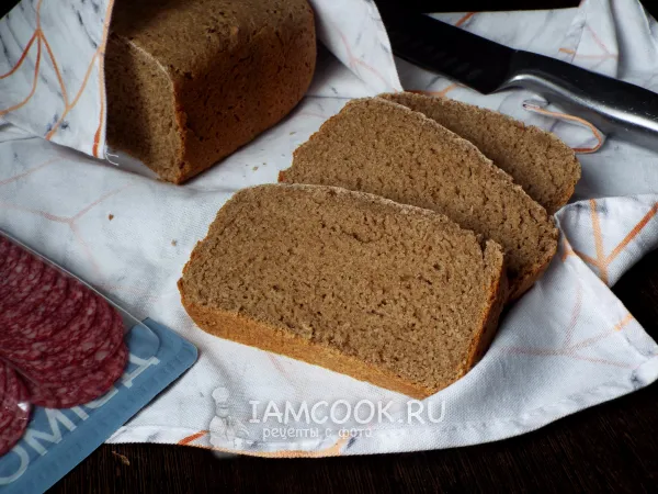 Фото готового блюда: Ржаной хлеб в хлебопечке без пшеничной муки