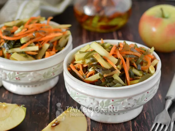 Фото готового блюда: Салат из морской капусты и моркови