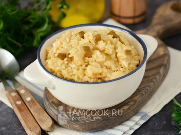 Фото блюда: Рис с белыми грибами