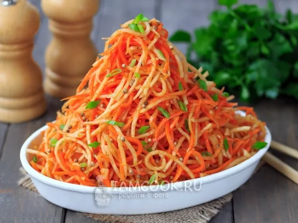 Фото блюда: Морковь по-корейски с сельдереем