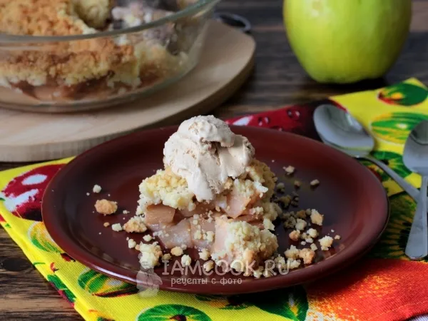 Фото готового блюда: Яблочный крамбл