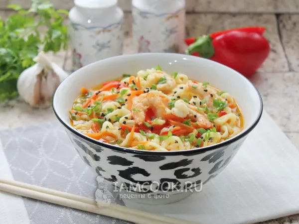 Фото блюда: Рамен с креветками