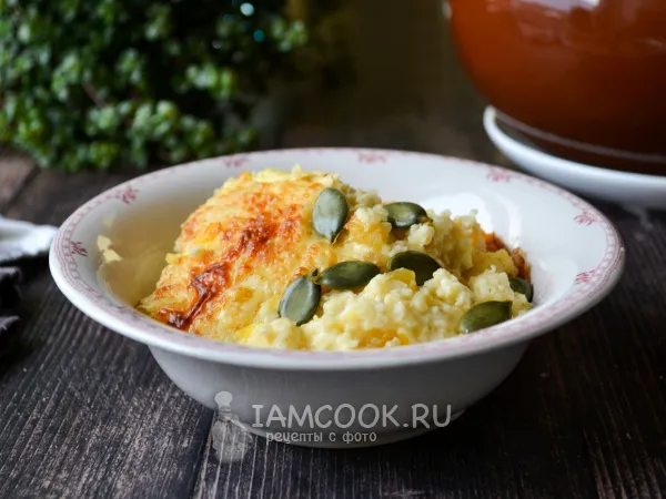 Фото блюда: Каша пшенная с тыквой и яйцом