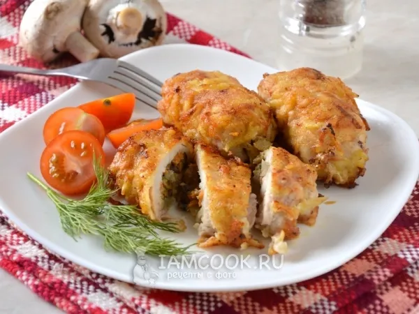 Фото блюда: Свиные котлеты с начинкой и картофельной корочкой