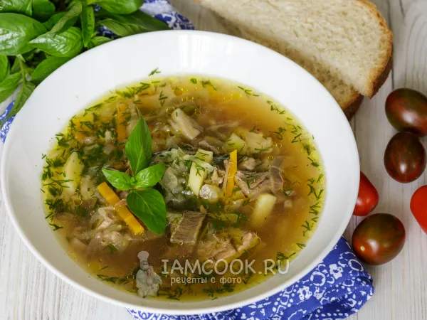 Фото блюда: Щи с сушеными белыми грибами