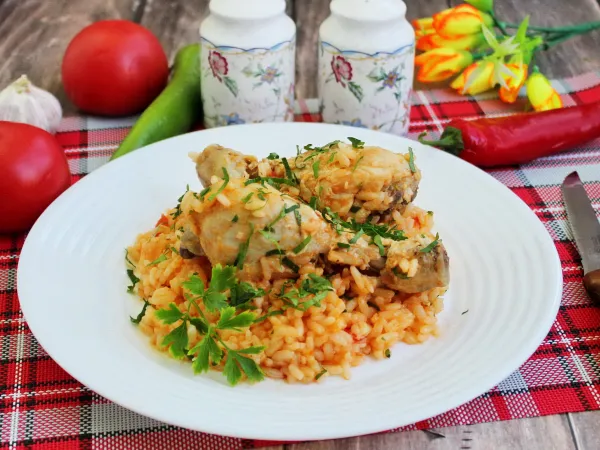 Фото блюда: Чахохбили с рисом