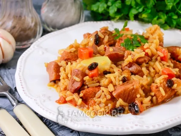 Фото блюда: Плов с айвой
