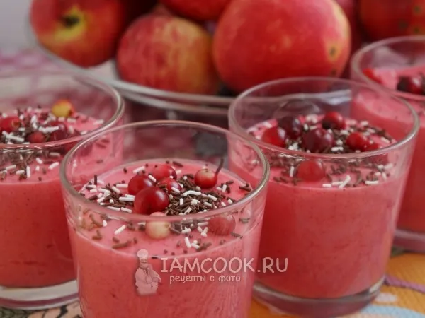 Фото готового блюда: Мусс из клюквы с манкой