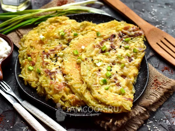 Фото готового блюда: Картофельные блины с сыром без муки