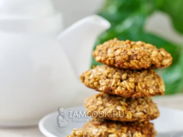 Фото готового блюда: Постное овсяное печенье