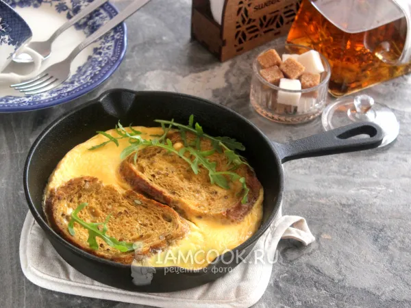 Фото блюда: Омлет с батоном в духовке