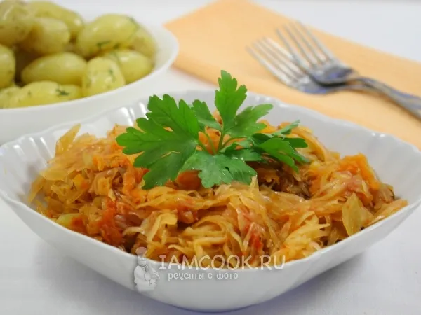 Фото блюда: Капуста тушеная в мультиварке