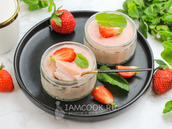 Фото блюда: Клубничный пудинг