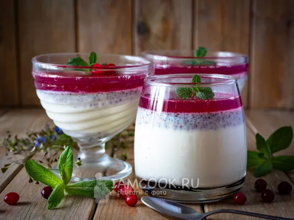 Фото блюда: Панакота с семенами чиа