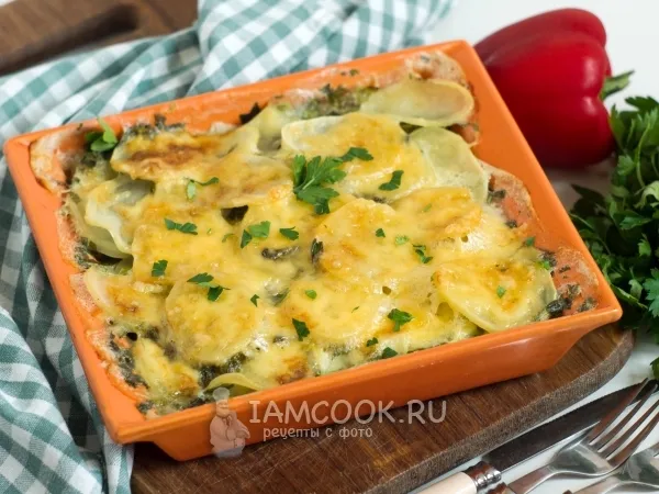 Фото блюда: Запеканка из черемши и картофеля