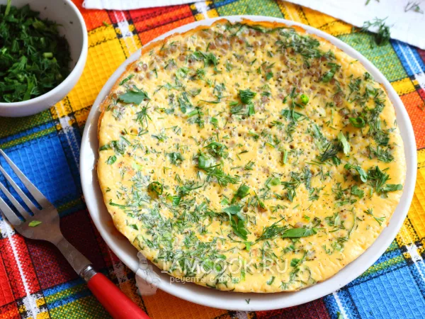 Фото готового блюда: Омлет с гречкой