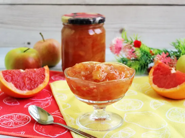 Фото блюда: Варенье из яблок и грейпфрута на зиму