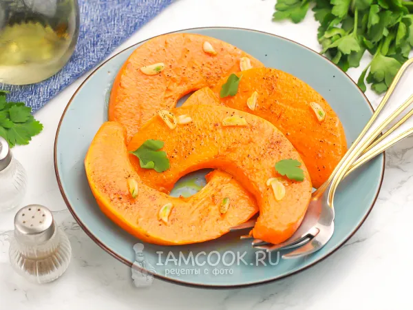 Фото блюда: Жареная тыква с чесноком
