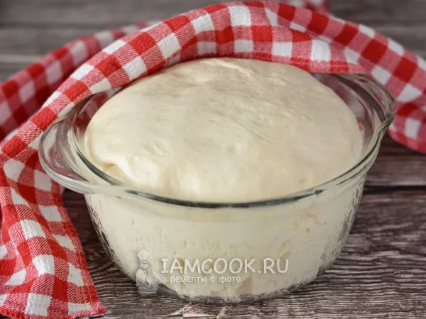 Фото блюда: Дрожжевое картофельное тесто для пирожков в духовке