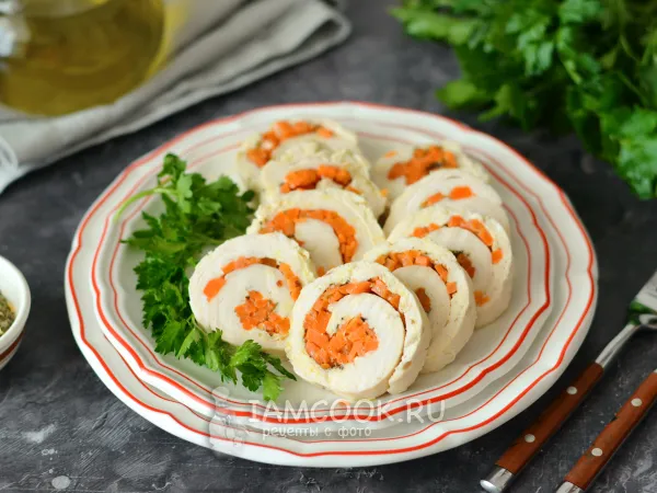 Фото блюда: Куриный рулет с морковью