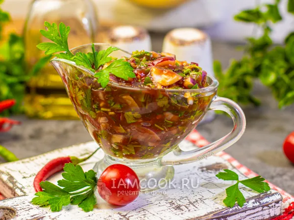 Фото блюда: Соус к шашлыку из кетчупа и зелени