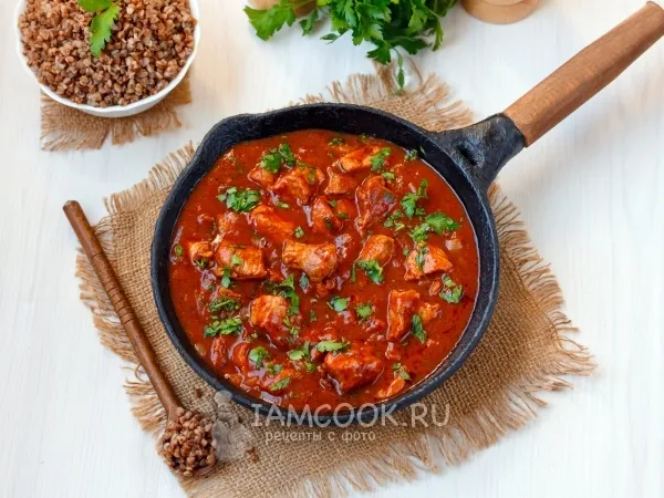 Фото блюда: Подлива с мясом к гречке