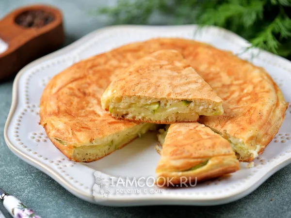 Фото блюда: Пирог из кабачков на сковороде