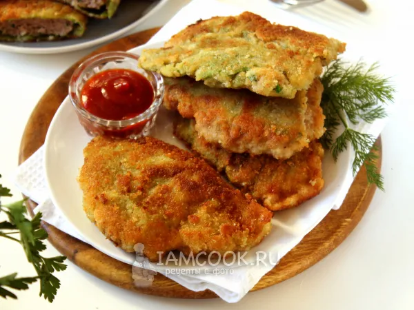 Фото готового блюда: Шницель из капусты с фаршем