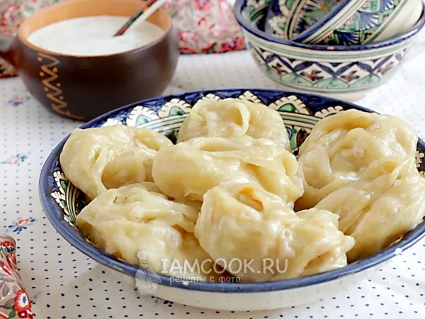 Фото блюда: Манты с капустой и картофелем