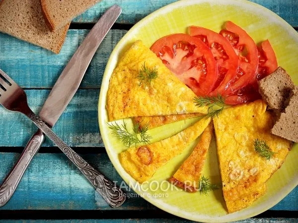 Фото готового блюда: Омлет без молока