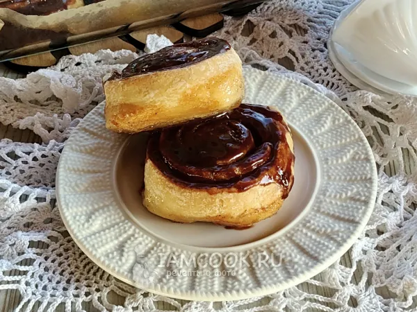 Фото блюда: Синнабоны из слоеного бездрожжевого теста