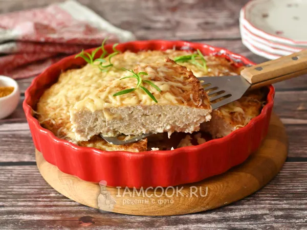 Фото блюда: Куриная запеканка с сыром в духовке
