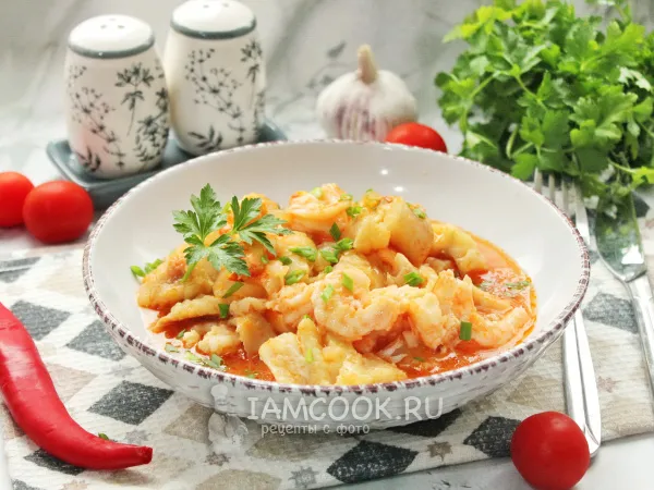 Фото блюда: Минтай с креветками