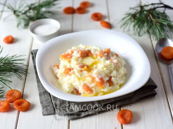 Фото блюда: Рисовая каша с курагой в мультиварке